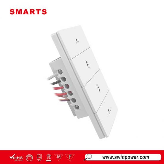 Interruptor de pared con regulador de intensidad inteligente DMX de 4 teclas, 100-277 V CA, para luces LED