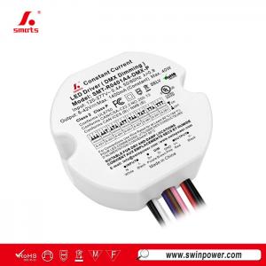 Driver LED redondo de corriente constante regulable DMX512 de 40W con señales precisas - Swin Power