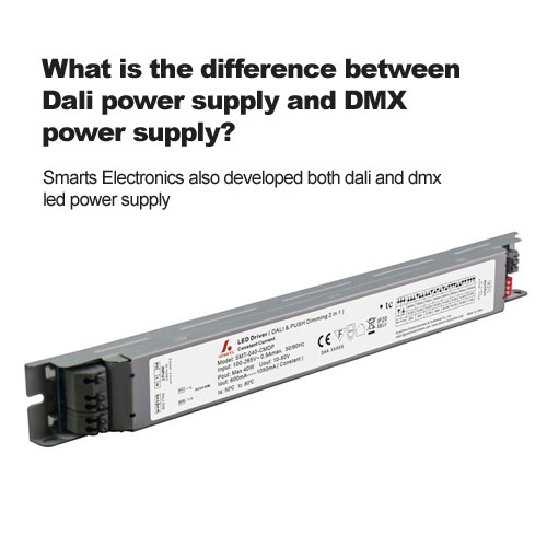 ¿Cuál es la diferencia entre la fuente de alimentación DALI y DMX PODER Suministro? 