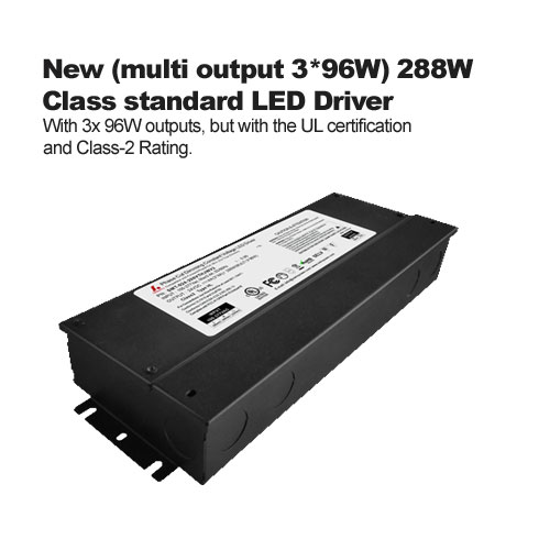 nuevo (multi salida 3 * 96W) 288W controlador led estándar de clase
