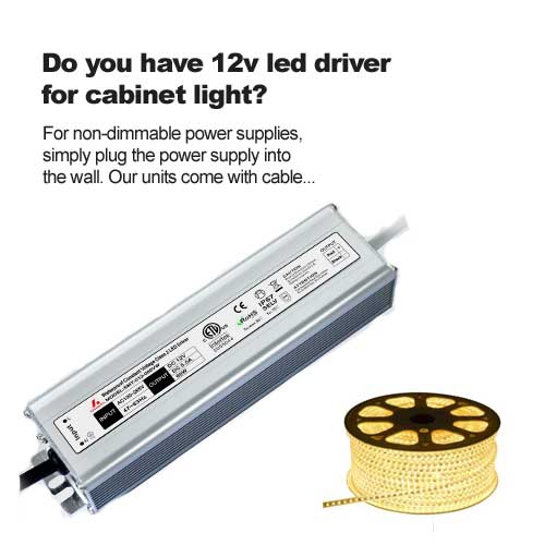¿Tiene un controlador led de 12v para la luz del gabinete?
