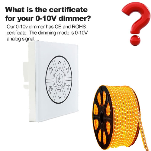 ¿Cuál es el certificado de su dimmer 0-10V?