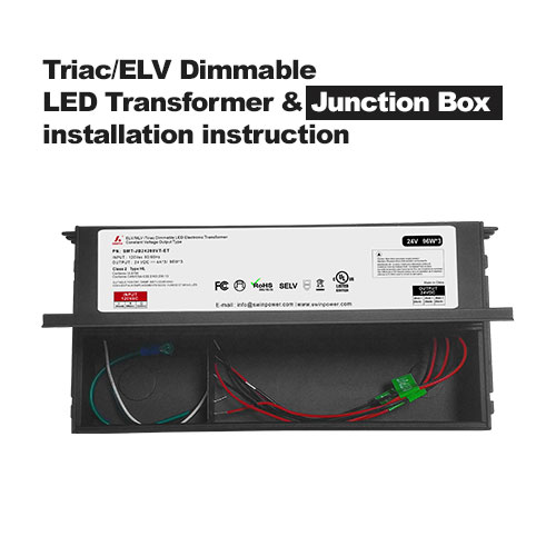 Instrucciones de instalación de caja de conexiones y transformador LED regulable Triac/ELV