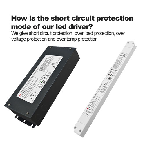 ¿Cómo es el corto circuito de protección modo de nuestro controlador de led?